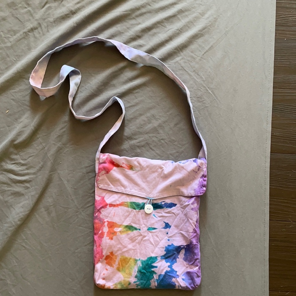 Clearance $7 Tie dye messenger bag 100% cotton hippie bo-ho
